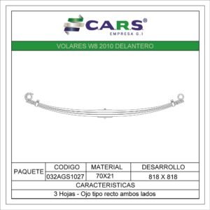 AGRALE VOLARE W8 2010 DELANTERA 3 HOJAS