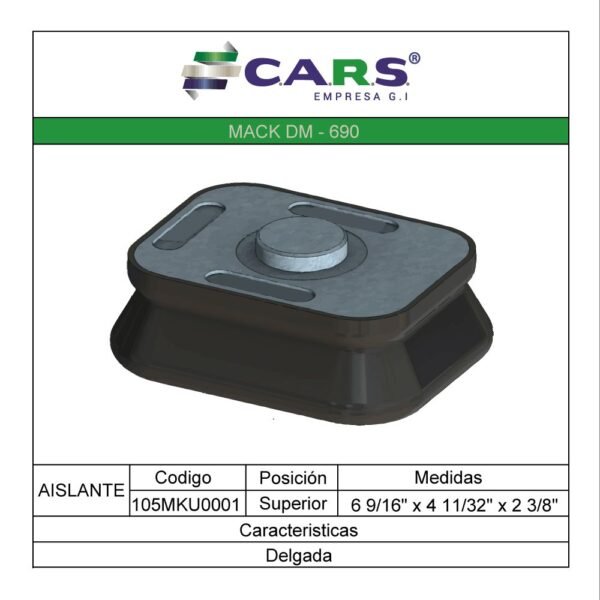 AISLANTE SUPERIOR DELGADA MACK DM-690-10QK-365-A