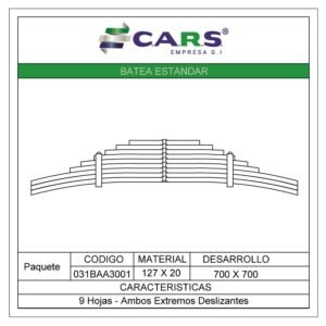 BATEA SINGLE POINT ESTANDAR 9 HOJAS