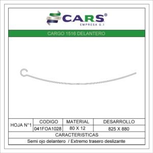 FORD CARGO 1516 DELANTERA HOJA