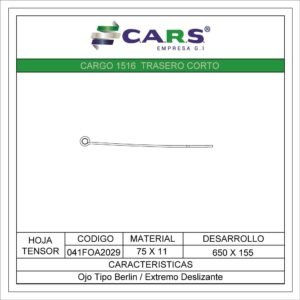 FORD CARGO 1516 TRASERA CORTA HOJA TENSOR