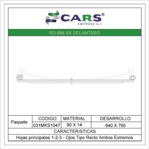 MACK RD 688 SX DELANTERA JUEGO 3 HOJAS