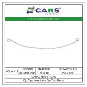 MERCEDES BENZ 814-914-915 DELANTERA HOJA