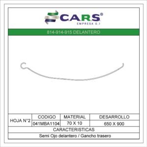 MERCEDES BENZ 814-914-915 DELANTERA HOJA