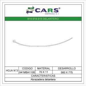 MERCEDES BENZ 814-914-915 DELANTERA HOJA