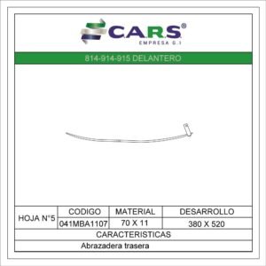 MERCEDES BENZ 814-914-915 DELANTERA HOJA