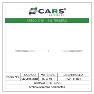 MERCEDES BENZ ATEGO 1725 TRASERA HOJA