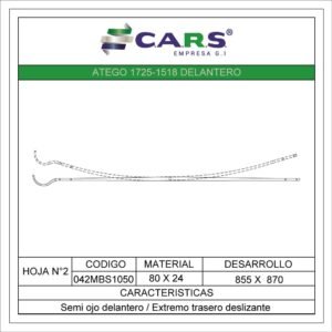 MERCEDES BENZ ATEGO 17251518 DELANTERA HOJA