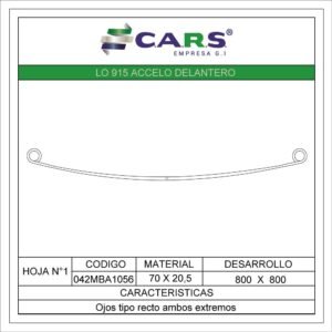MERCEDES BENZ LO 915 ACCELO DELANTERA HOJA