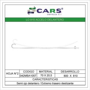 MERCEDES BENZ LO 915 ACCELO DELANTERA HOJA