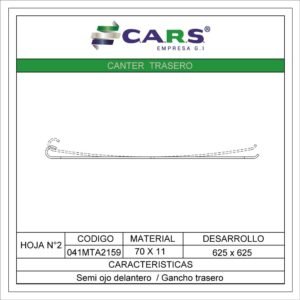 MITSUBISHI CANTER TRASERA HOJA