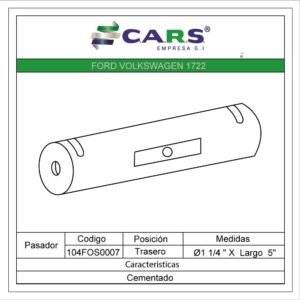 PASADOR LISO FORD VOLKSWAGEN 1722 TRASERO