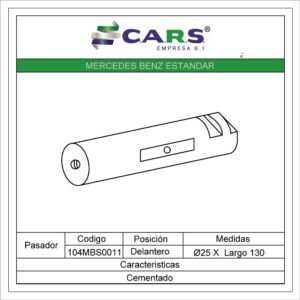 PASADOR LISO MERCEDES BENZ ESTANDAR CEMENTADO DELANTERO