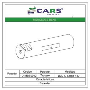 PASADOR LISO MERCEDES BENZ ESTANDAR TRASERO