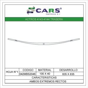 MERCEDES BENZ ACTROS 4143-4144 TRASERA HOJA 1