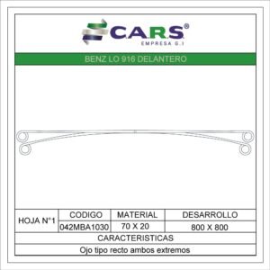 MERCEDES BENZ LO 916 70X20 DELANTERA HOJA 01